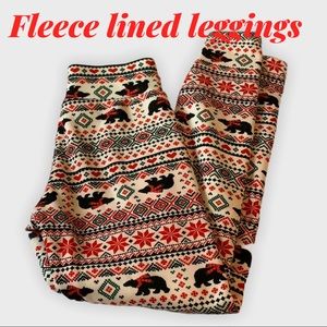 Fleece lined winter leggings